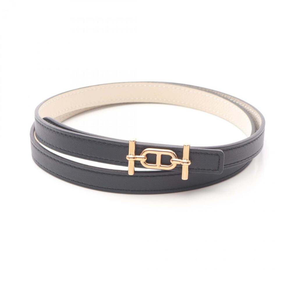 Hermes Hermès Ankle Clé belt, clothing, Epsom leather, Swift women's, ivory, ... - Picture 5 of 6